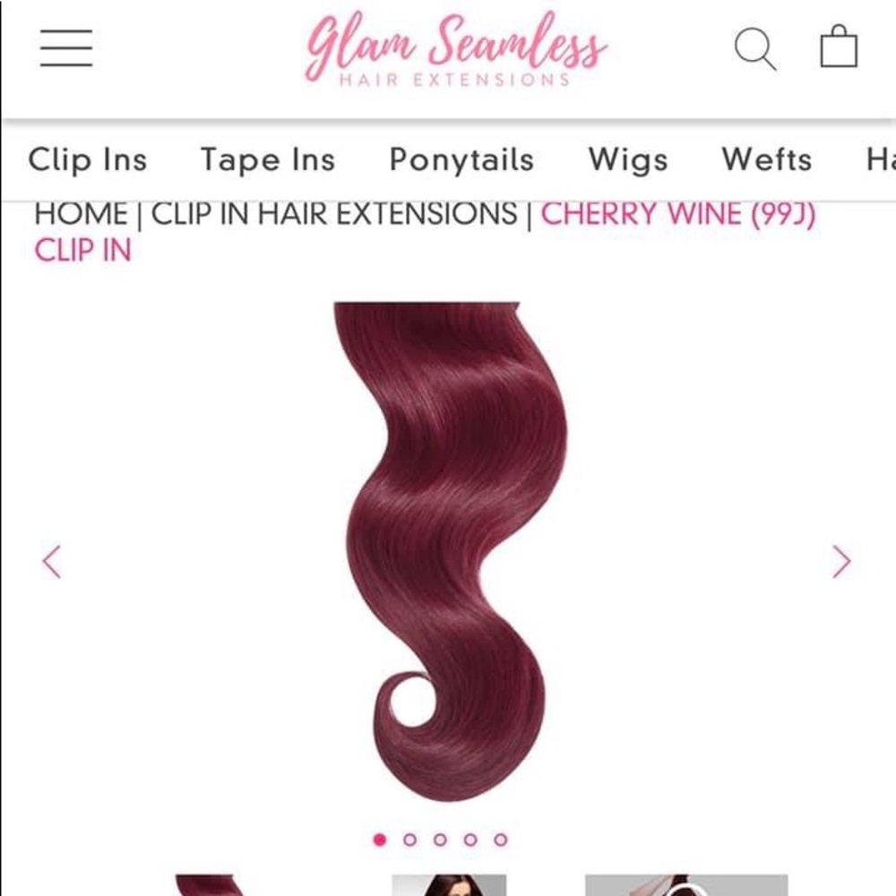 Clip in hair extensions